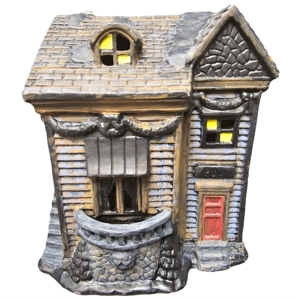 Vintage 1994 Ceramic haunted halloween house
